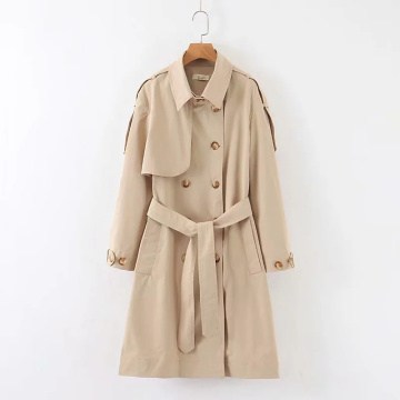 vinage raglan women trench coats 2020 sping button-fly ladies dust coats fashion female raglan coats casual girls long jackets