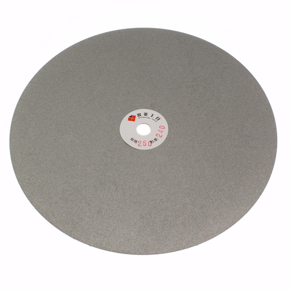 10" inch 250 mm Grit 60-1200 Diamond Grinding Disc Abrasive Wheel Coated Flat Lap Disk Jewelry Tools for Glass Gemstone Ceramics