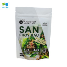 Custom printed compostable stand up pouch sealable packaging food