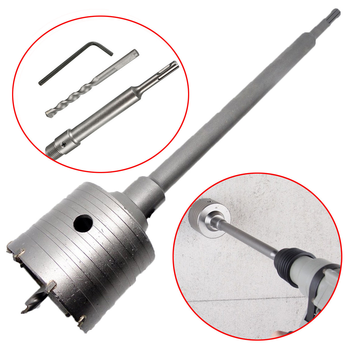 Concrete Hole Saw Electric Hollow Core Drill Bit Shank Cement Stone Wall Air Conditioner Alloy Match yourself