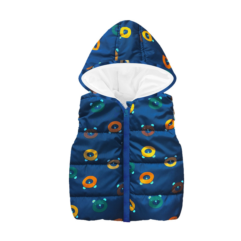 Rainbow Star Baby Boys Vest Children Waistcoat Clothes Dino Kids Sleeveless Jacket Coat Boy Tops Hooded Overcoat Fleece Outfits