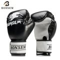 1 Pair Breathable MMA Boxing Gloves Solid Color Soft PU Material Muay Thai Training Full Finger MMA Gloves for Adult
