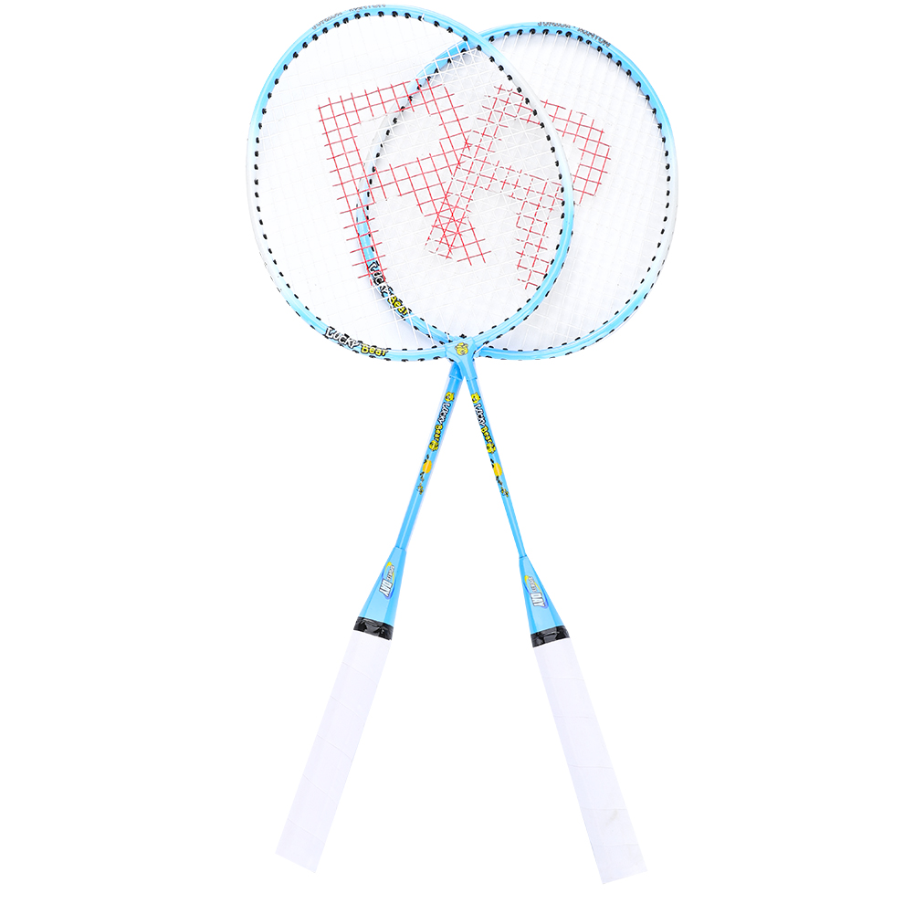 FreeShipping Professional Badminton Rackets Light Weight Ferroalloy Badminton Rackets for Kids Teenager Cartoon Badminton Racket