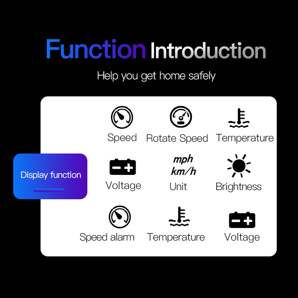 3.8inch HUD H6 Head up display OBD II Computer Speedometer Car electronics Overspeed Voltage Alarm Water temp Overspeed RPM