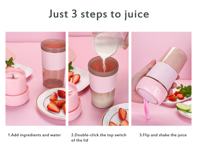 300ml Portable Mini Juice Cup Juicer Electric USB Rechargeable Smoothie Machine Mixer Maker Food Processor Dropshipping