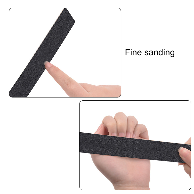 1pcs Metal Plate With 10pcs Disposable Replacement Sand Paper Black Nail Files Double Sided Sanding Nail File Set Manicure Tools