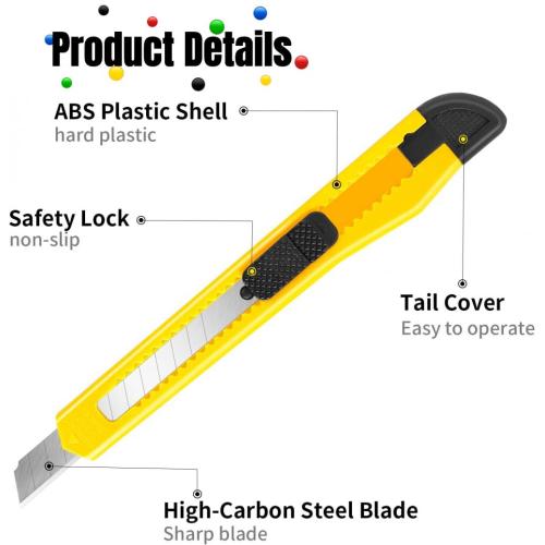 Retractable Utility Knife Box Cutter 9mm Supplier, Supply Various Retractable Utility Knife Box Cutter 9mm of High Quality