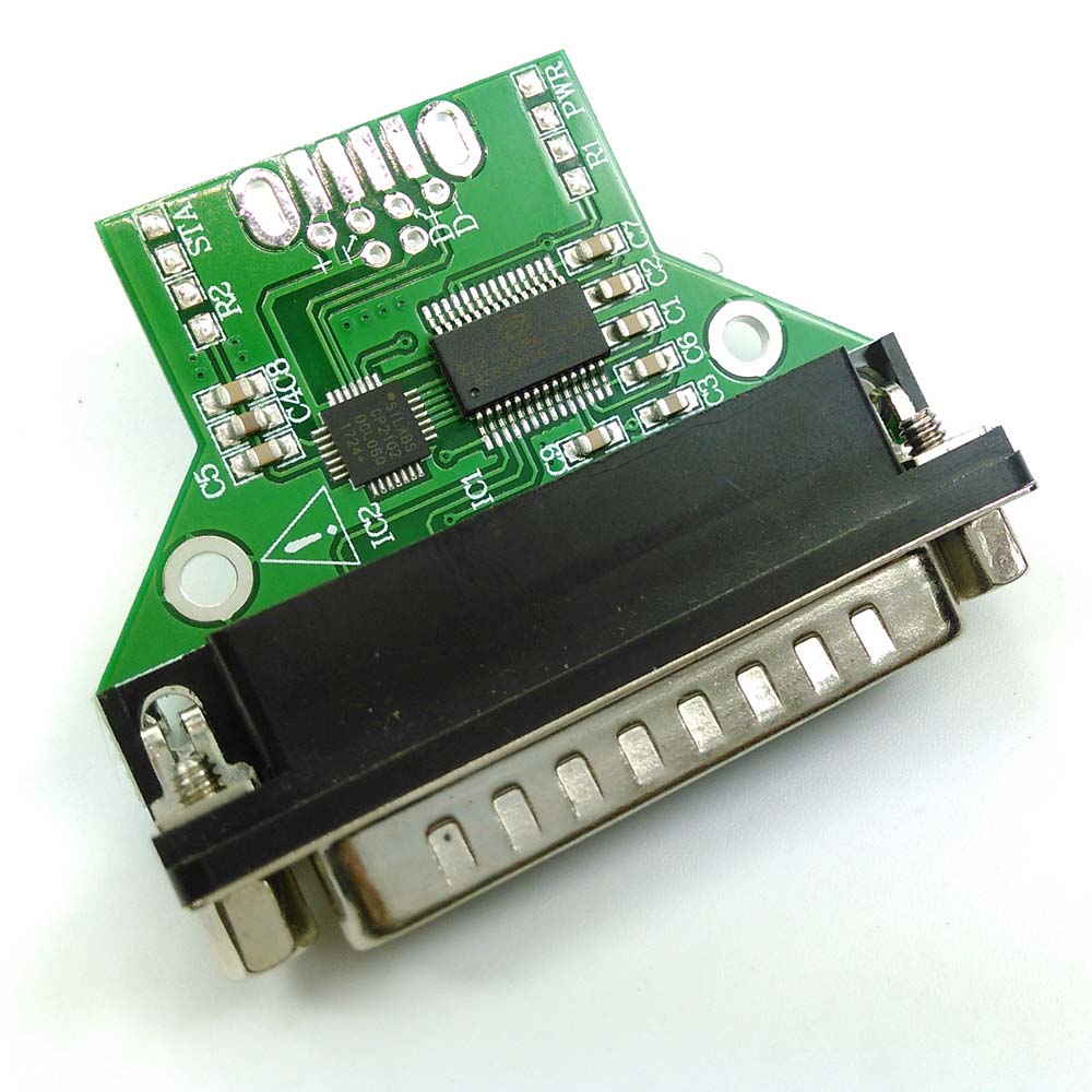 cp2102 USB rs232 Adapter plug B to db25 pcba Converter Module for bar code printer