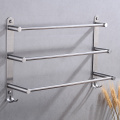 Bathroom Towel Bar Holder Stainless Steel Three Layer Towel Rack Hanging Holder Wall Mounted Towel Hanger Rack with Hooks