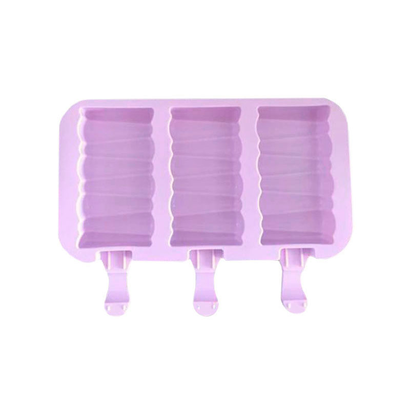 3 Even Hole Ice Cream Mold Food Silicone DIY Handmade Ice Cream Mold Frozen Ice Cube Mold Popsicle Manufacturer Popsicle Mold