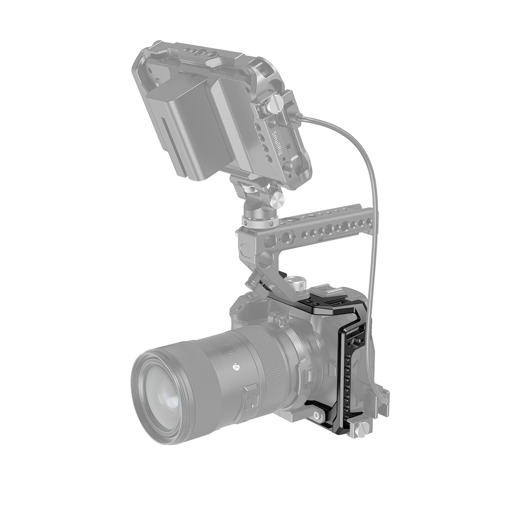 SmallRig Form-fitting Arca-Type Cage With 1/4"-20 & 3/8"-16 & ARRI Accessory Threads & Cold Shoe Mount For Canon EOS R - 2803