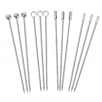 Stainless Steel Cocktail Picks Fruit Sticks,Toothpicks for Party Bar Tools Drink Stirring Sticks Martini Picks Party
