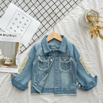 Kids Girl Jacket Fashion Denim Jacket 2020 Baby Girl Clothes Baby Boy Clothes Fall Winter Lapel Denim Top Children's Clothing