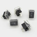 5Pcs/Lot Black Push Button Mini Switch 6A-10A 110V 250V 2Pin Snap-in On/Off Rocker Switch 21MM*15MM with waterproof cover Black