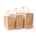 Popular New Burlap Bag with Laminated Interior and Soft Cotton Handle, Women Shopping Grocery Bags, Bridesmaid Gift Bag