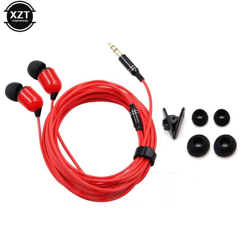 High Quality 3M Long Earphones in ear Wired Earphone Monitor Headphone 3.5mm Stereo Headset for xiaomi iphone 5 6 Phone