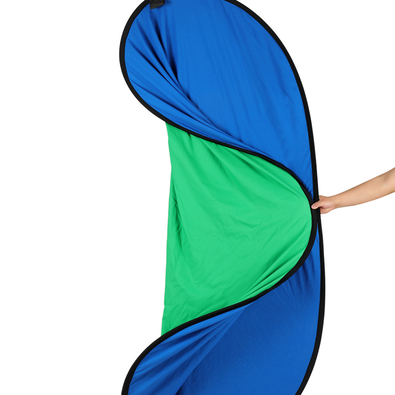 100cmX150cm Collapsible Nylon Oval Reflector 2 in 1 Blue and Green Background Board Folding Backdrops Photo Studio Accessories