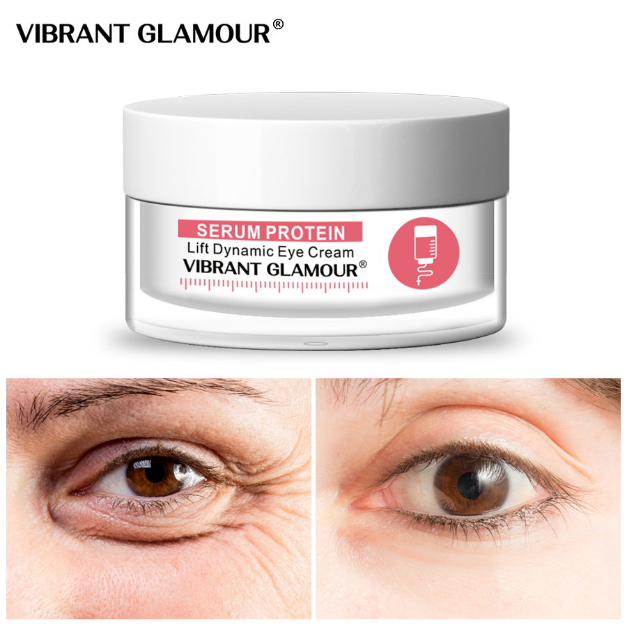 VIBRANT GLAMOUR Eye Cream Peptide Collagen Serum Protein Anti-Wrinkle Crocodile Remover Dark Circles Against Puffiness And Bags