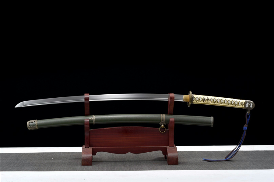 Japanese Military Army Sword Samurai Katana Spring Steel HandMade Very Sharp Knife