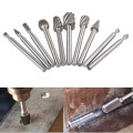 10PCS HSS Titanium Routing Rotary Milling Rotary File Cutter Wood Carving Carved Knife Cutter Tools Accessories Power Tools