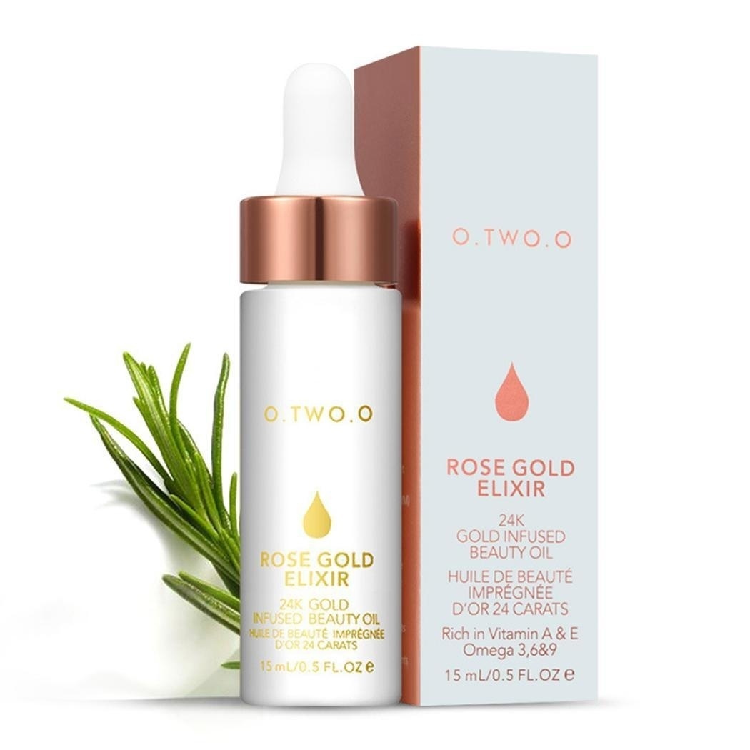 Hot 24K Rose Gold Elixir Essential Oil Makeup Primer Lips Face Base Make Up Skin Care Product For Women foundation makeup
