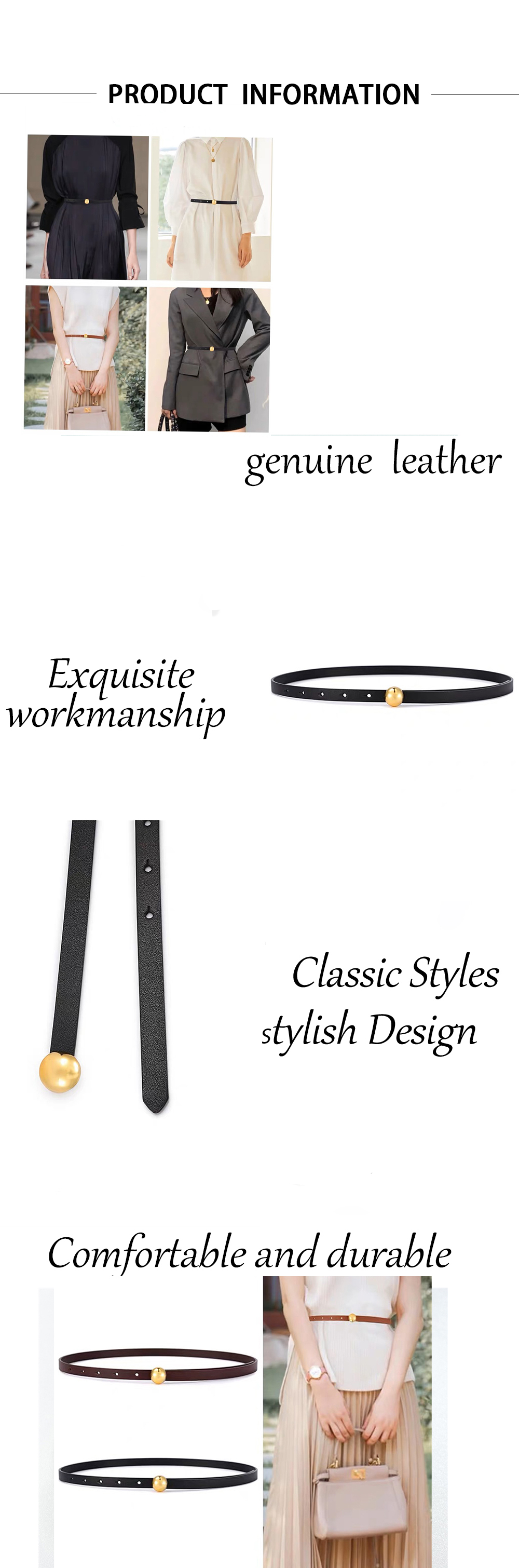 Genuine Leather Women Belt