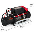 12V Electric Winch ATV Recovery Winch 6120 KG 13500LBS Winch Synthetic Rope with Remote Control for ATV UTV