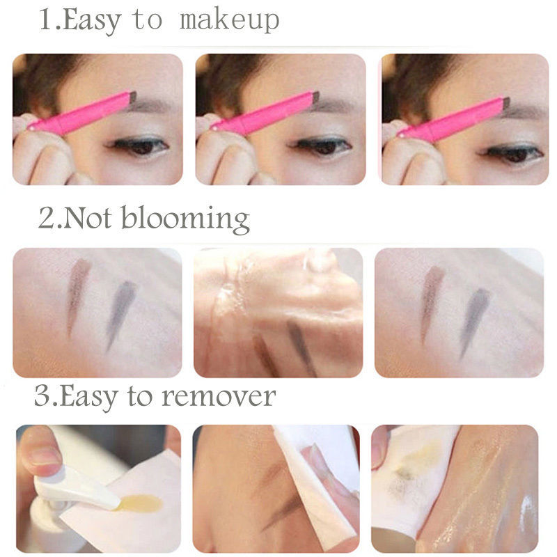 Dark Brown Eyebrow Pencil Enhancers Women Waterproof Makeup Product Brown 7 Days Eye Brow Eyebrow Tattoo Pen Liner Long-lasting