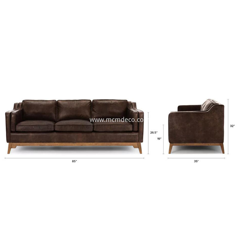 Worthington Oxford Brown Sofa 5