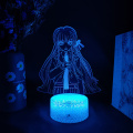 Video Game Danganronpa 3D Kirigiri Kyouko Otaku Night Lamp LED Sensor Light Kawaii Girls Gift Home Bedroom Upward Lighting Decor