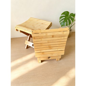 Foldable 100% bamboo folding stool