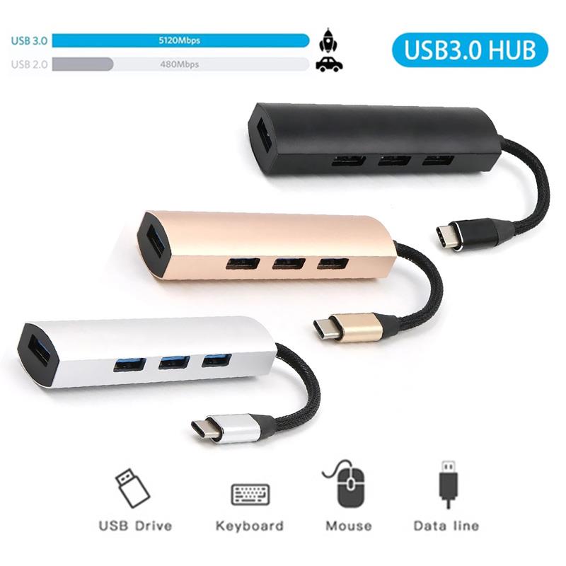 USB HUB 4 Port Multi Splitter Adapter Type C 3.1 OTG For iPhone Xiaomi Macbook Pro 13 15 Air Pro PC Computer Accessories