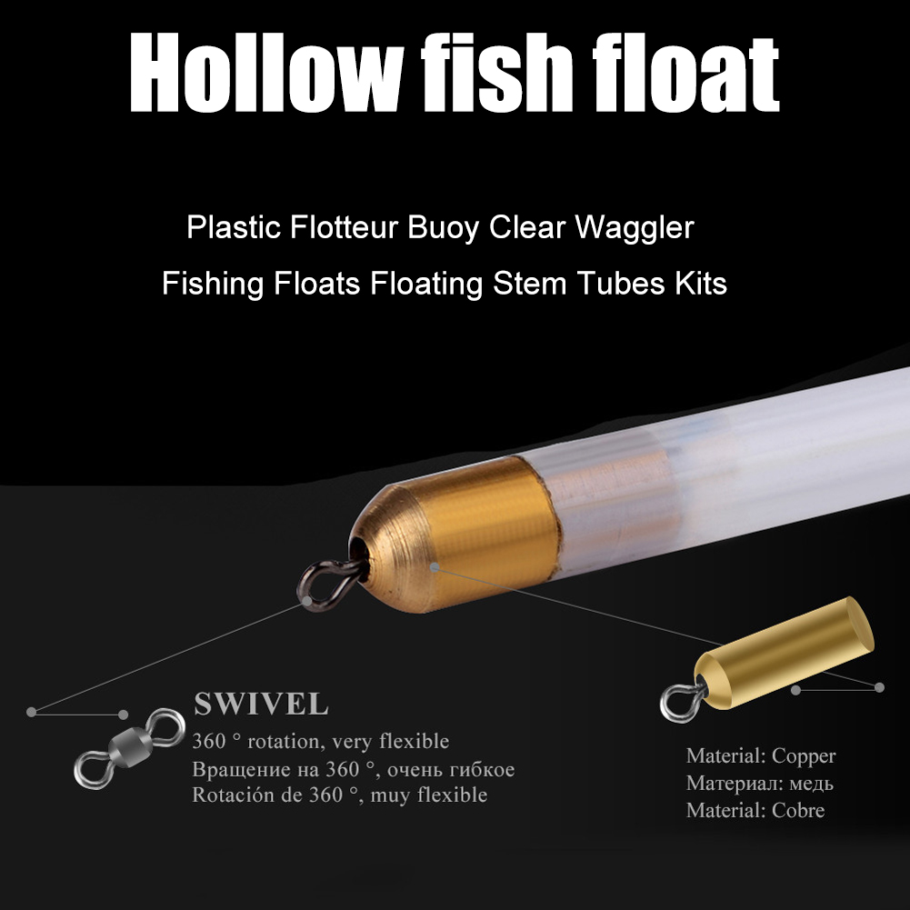 Fishing Float Fishing Tackle Transparent Pipe Drift Carp Feeder Floats for Outdoor Fishing Portable Accessories