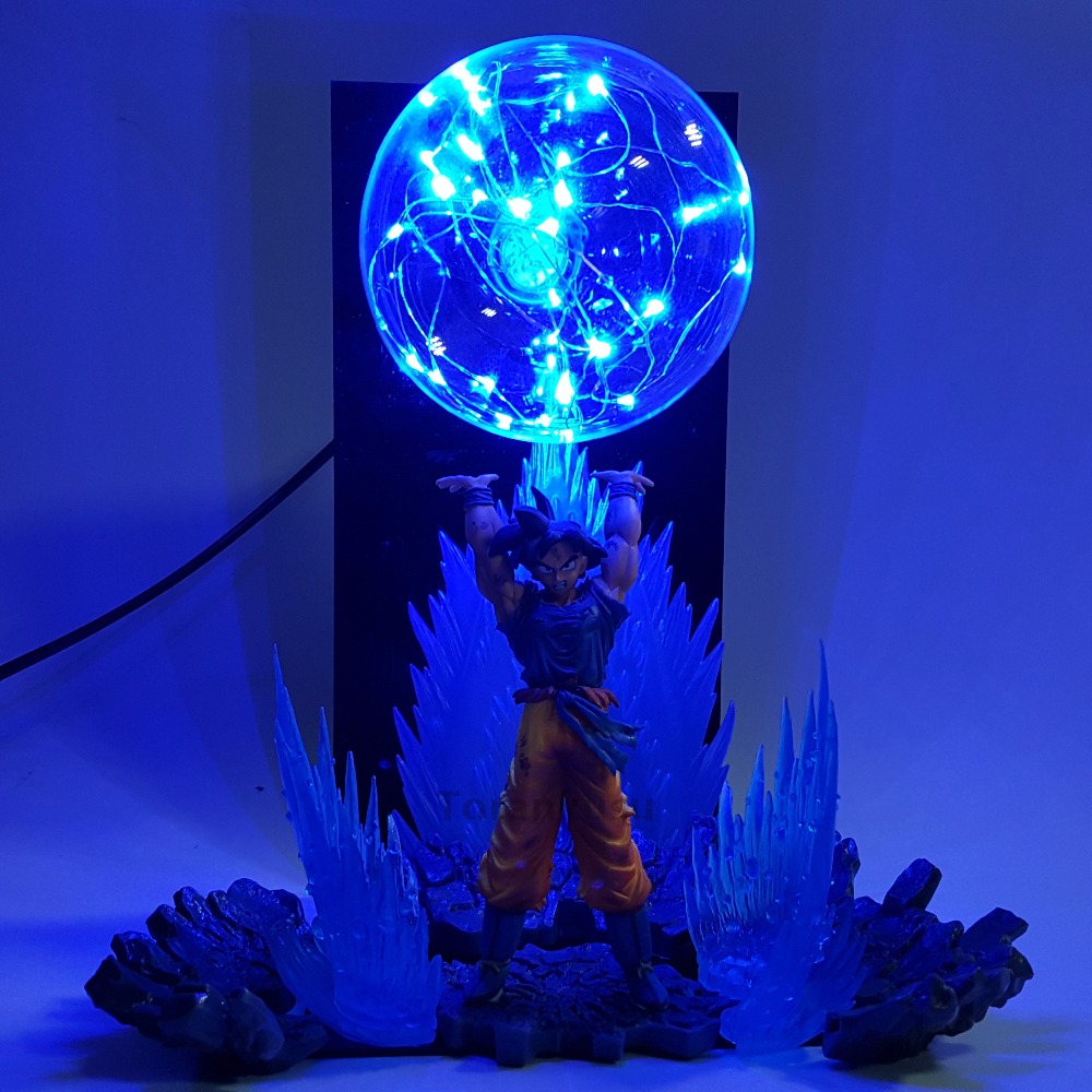 Dragon Ball Z Son Goku Spirit Bomb Led Light Effect Super Saiyan Action Figure Anime Dragon Ball Z Led Bulb Model Toy DBZ