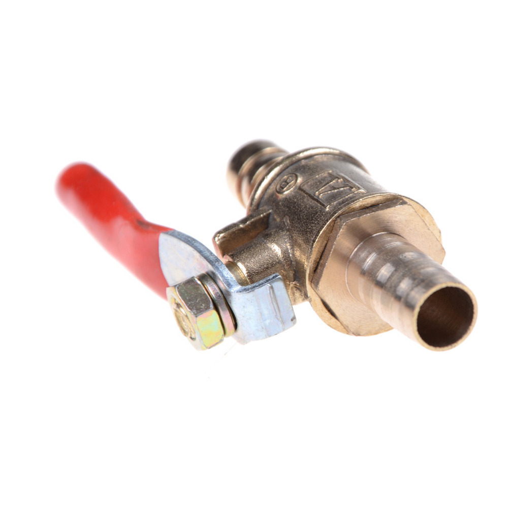 1/4 Hose Barb 6mm-10mm Hose Barb Inline Brass Water Oil Air Gas Fuel Line Shutoff Ball Valve Pipe Fittings