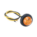 Mayitr 10pcs 3/4" 12V 1W Yellow Small Round Side Marker Lights 3LED Button lamps For Car Truck Trailer Lorry Accessories