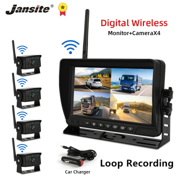 Jansite Truck DVR Car Camera Recorder IPS Screen 720P Vehicle monitor Loop Recording Reverse Image Night Vision Digital wireless