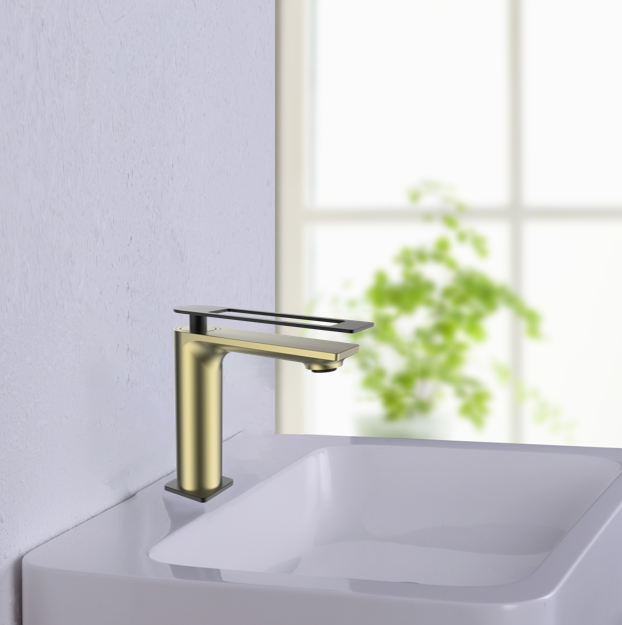 Hollow handle bathroom faucet