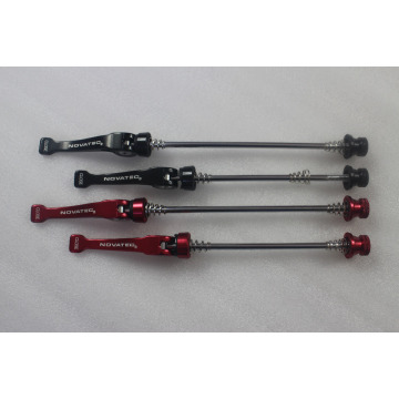 Novatec QR205 alloy quick releases light skewers QR for front 100mm rear 130mm road bicycle hubs, black red racing bike parts