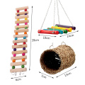 3Pcs Parrot Cage Toy Squirrel Hamster Squirrel Hammock Bird Nest Swing Ladder Small Animal Bird Cage Toy Kits