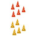 10 Pieces Orange and Yellow Triangle Shaped PVC Line Arrow Markers for Scuba Diving Cave Wreck Dive