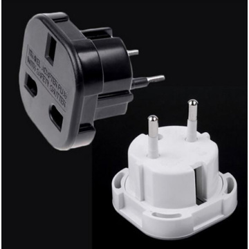 European Germany French To UK Singapore Hong Kong AC 2 Pin Power Adapter Travel Plug Converter Connector Wall Socket