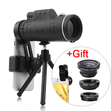 3In1 Lens Universal 40X Optical Glass Zoom Telescope Telephoto Mobile Phone Camera Lens For iPhone 11 Samsung Smartphones lense