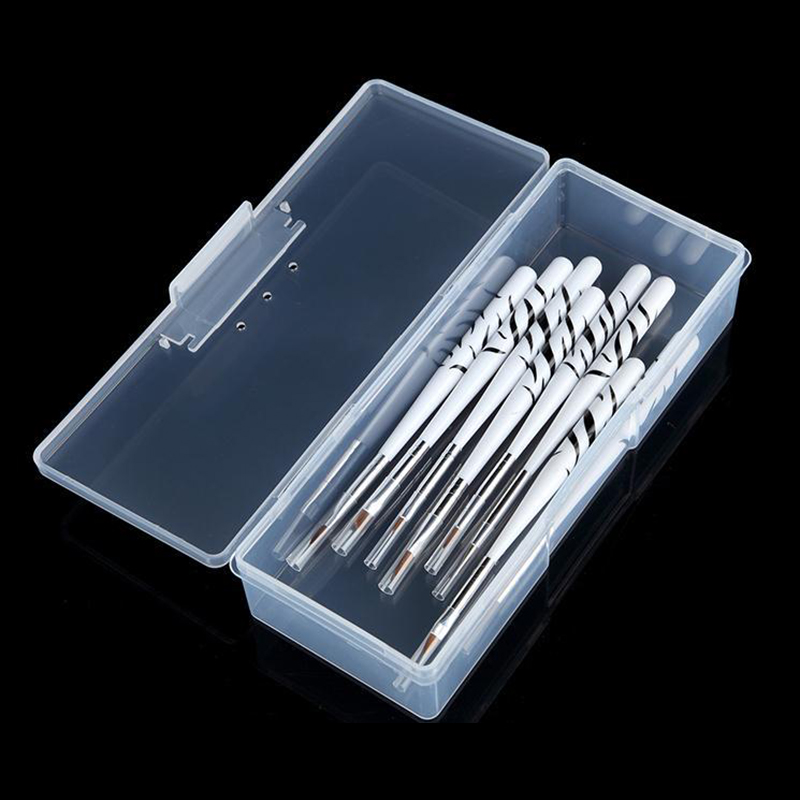 Makeup Box Plastic Small Empty Box Nail Art Gems Brush Pen Storage Case Makeup Container Nail Pen Nail Special Tool Box Hot Sale