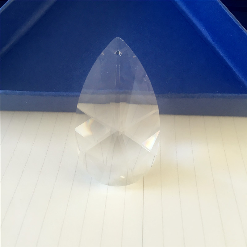 10pcs/Lot 63mm Transparent Color Pear Hanging Accessories Glass Drop Pendants Crystal Chandelier Prism Lighting Parts For Decor