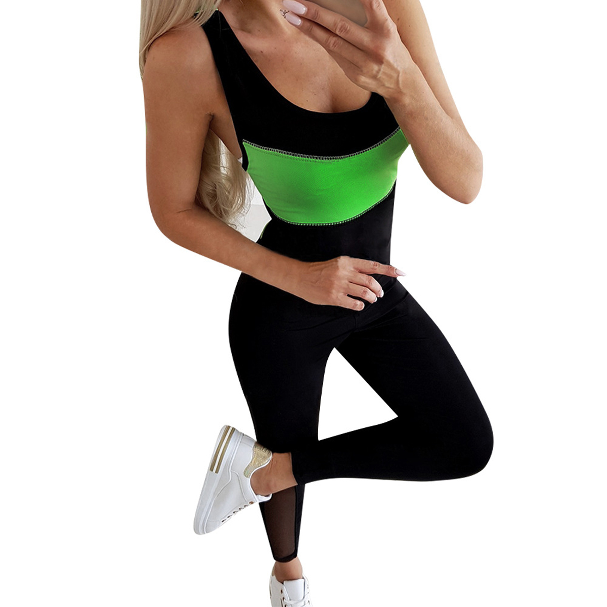 New Women Yoga Jumpsuit Summer Sleeveless Sports Yoga Training Skinny Sheath Lady Backless Fitness Stretch Exercise Wear 2020