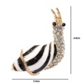 Wuli&baby Enamel Snail Brooches Women Alloy Rhinestone Lovely Snail Animal Casual Party Brooch Pins Gifts