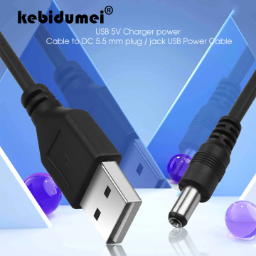 kebidumei New Arrival USB 5V Charger power Cable USB to DC 5.5 mm plug / jack USB Power Cable For MP3/MP4 Player