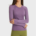 Ribbed Women's Sports Horse Ride Base Layer Long Sleeve