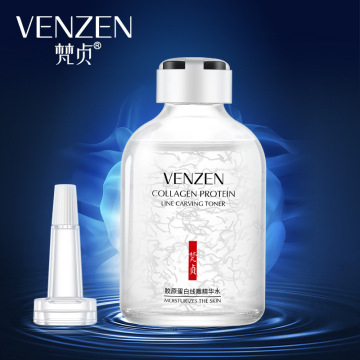 Venzen Collagen Protein Line Carving Face Toners Water Tonico Facial Lotion Oil Control Shrink Pore Essence Liquid Skin Care